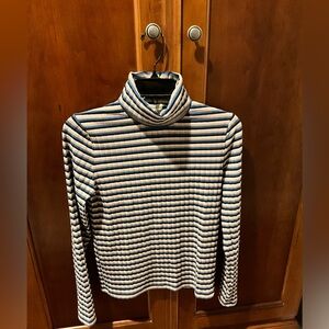 Madewell Striped Turtleneck Long Sleeve Top Size Medium